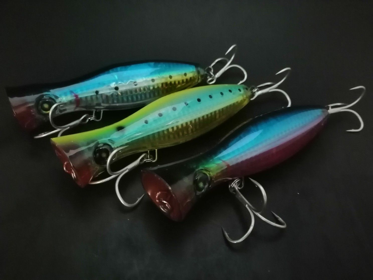 x3 POPPERS TUNA BLUEFIN LURE fishing yellowtail bonito yellow fin jig bluefish stripers surf rod POLE LURE