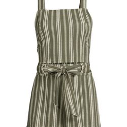 GREEN STRIPED 2 PIECE OUTFIT SET - SIZE XL 