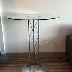 Modern Glass High Table - $150.00