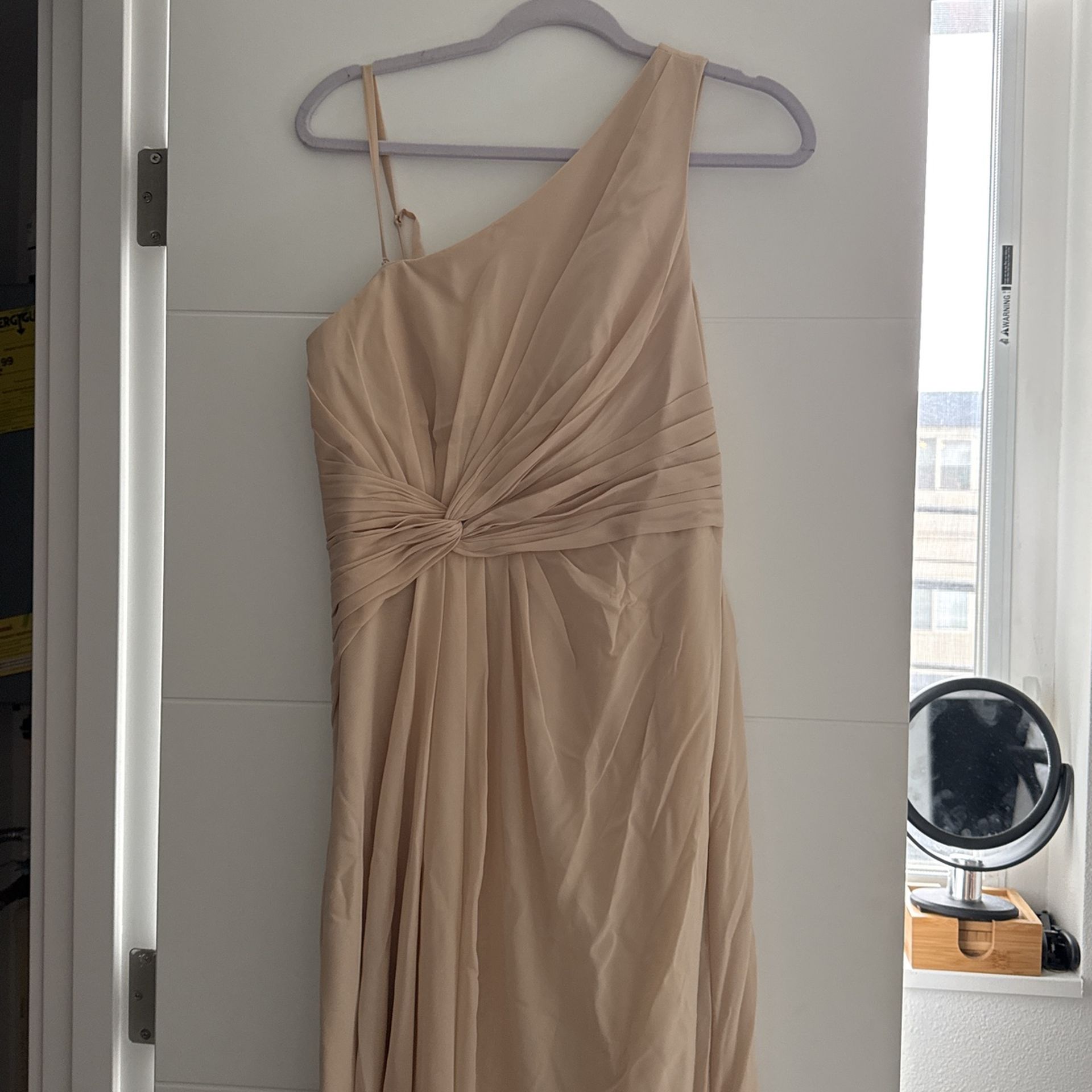 NWT Champagne JJs house Bridesmaid Dress