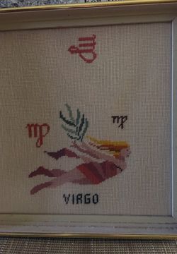 Virgo - crochet frame picture