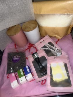 Candle making set kit ! Organic soy wax beads everything included b