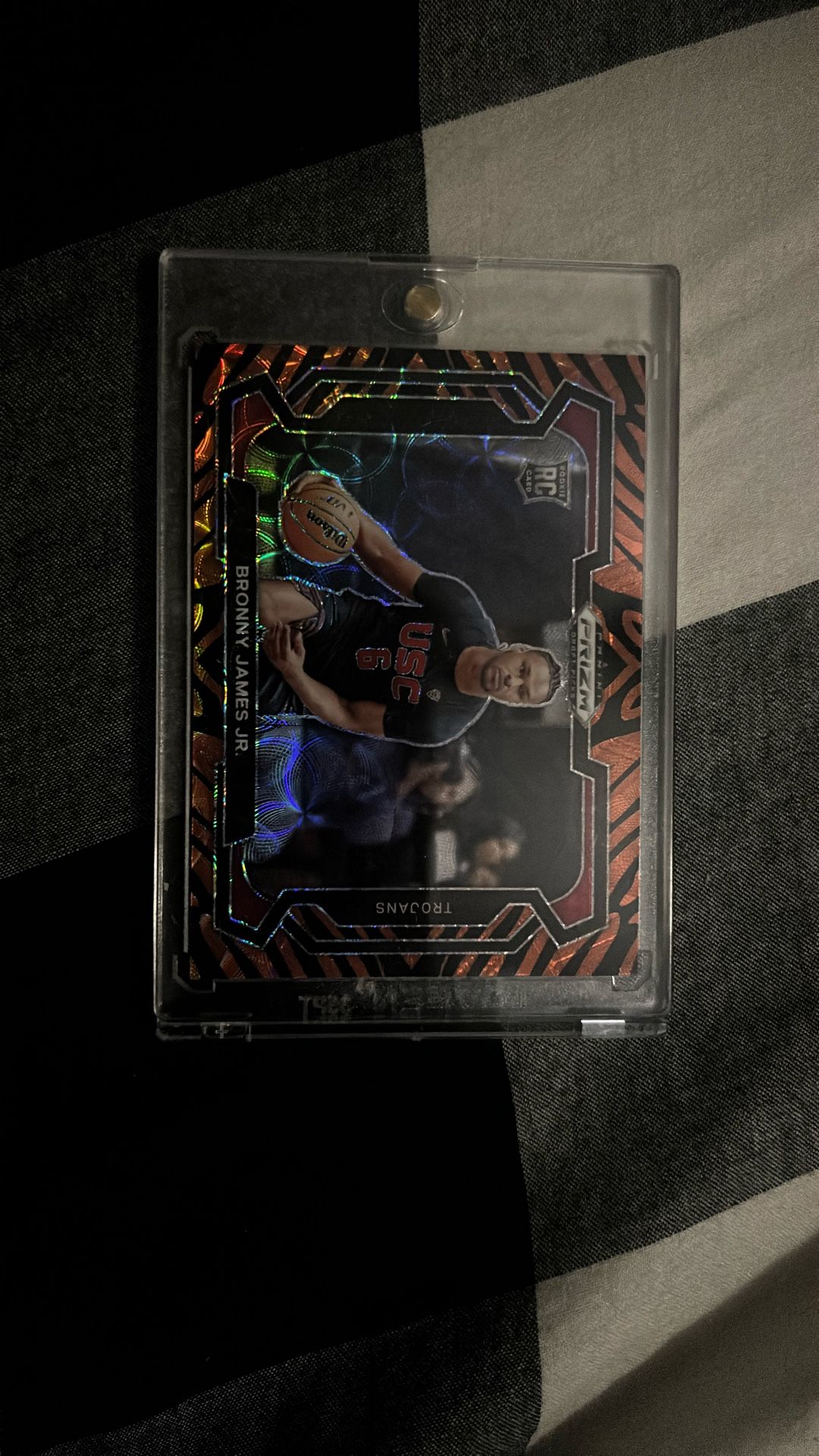 Bronny James Tiger Stripe Case Hit Card