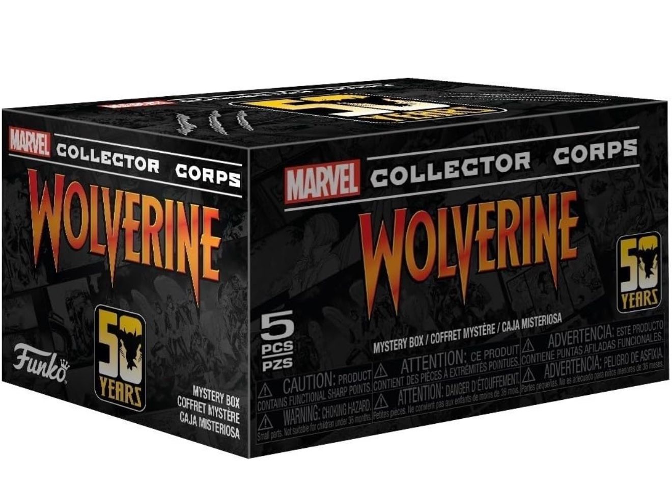 Funko Marvel Collector Corps Wolverine 50th Anniversary Box w/2XL