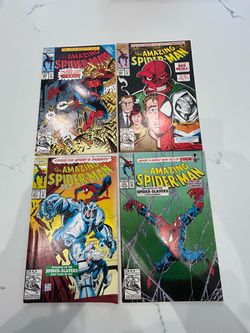 Amazing Spider-Man #364,366,371,373 Marvel Comics Mid Grade Lot. Spider Slayers,Red Skull, Shocker