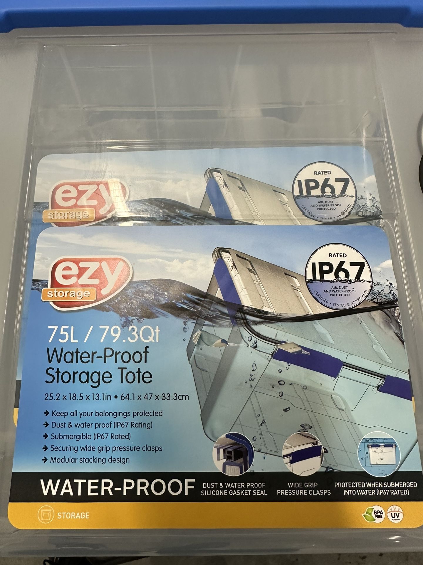 EZY 75 Liter Water-proof Storage Tote Container