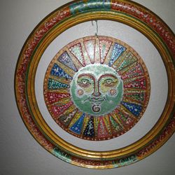 Hand Painted Sun Hanging Picture In Or Outs ,