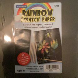 6 Sets Of Lakeshore Rainbow Scratch Paper