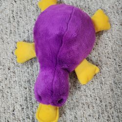 TY Beanie Buddy Patti the Purple Platypus Plush Stuffed Animal Toy 1998 12"