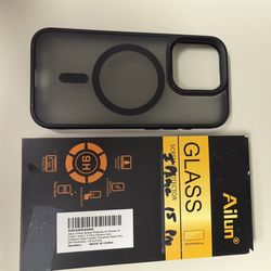 iPhone 15 Pro case and screen protectors