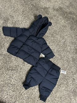 Rib-Knit-Waist Frost Free Puffer Pants and Jacket