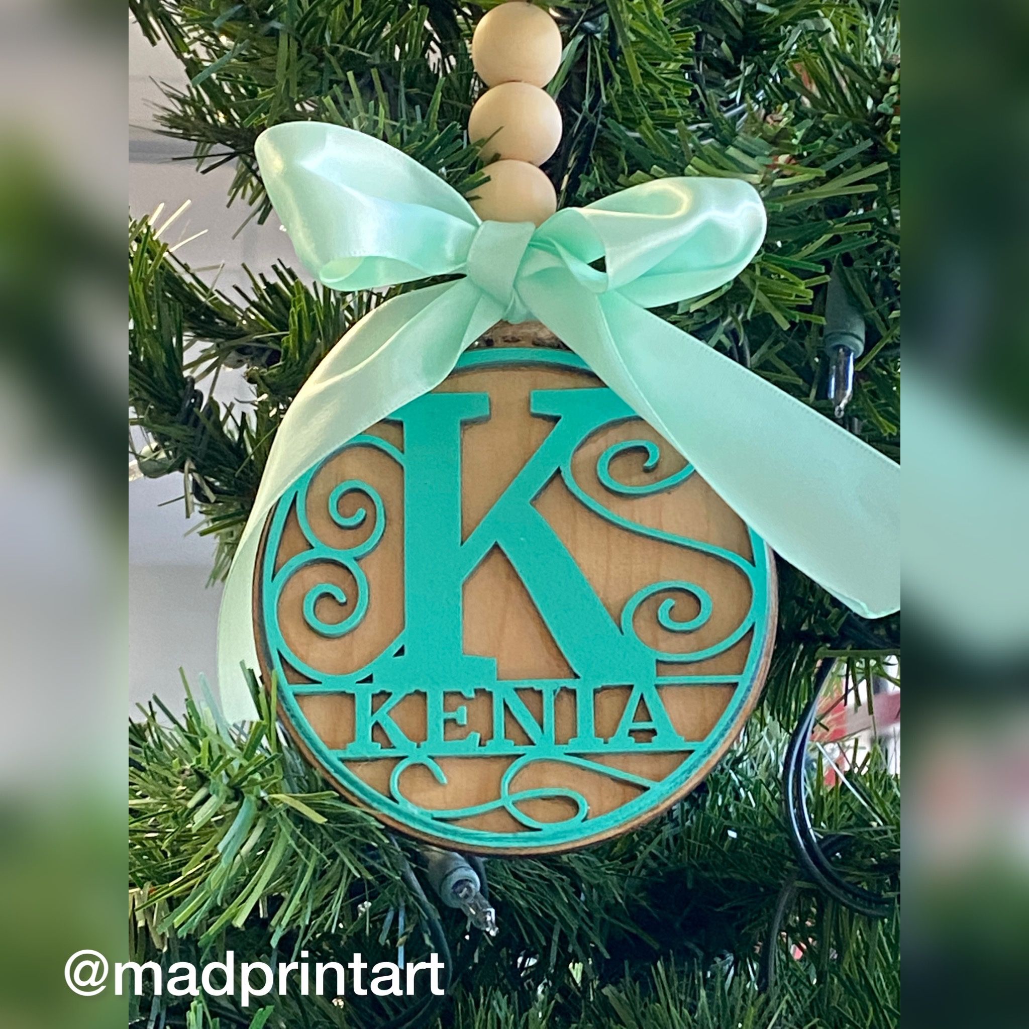 Monogrammed Christmas Ornament 🎄