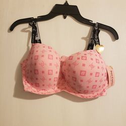 Juicy Couture Sexy Push Up Pink Bra New