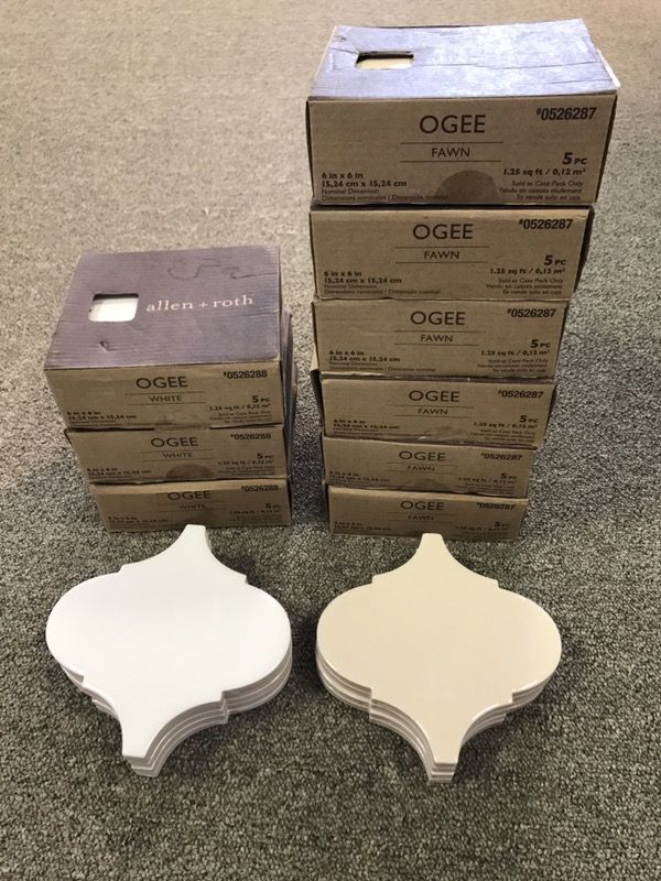 Allen Roth Wall Tile Ogee White Fawn For In Decatur Al Allen Roth Wall Tile Ogee White Fawn For In Decatur Al Offerup