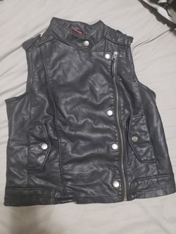 "Leather" vest.