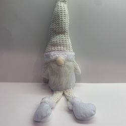 Plush Christmas Holiday Gnome Decoration White - 16.5 “Tall
