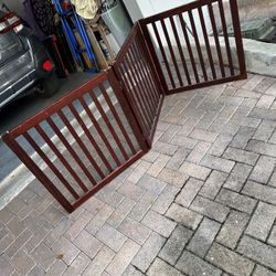 Wood Pet Barrier Fence Gate Works Great In Front Of Stairs Or Doorways Each Panel Is 27 X 27