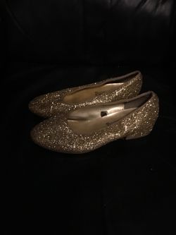 Gold Glitter Shoes