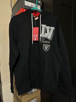 Raiders Zip Up Hoodie Mens Large
