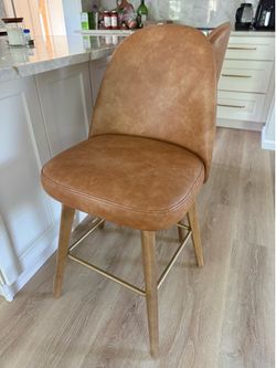 Bar stools leather  three