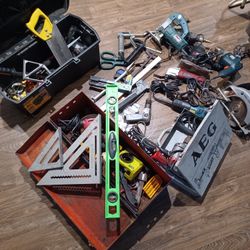 10 Power Tools , Miter Saw And 50 Various Hand Tools