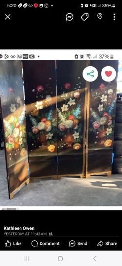 4 Panel Decorative Wooden Screen