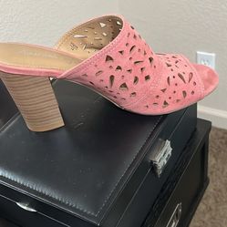 Slide On High Heel Sandals 