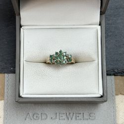 14K Yellow Gold Emerald Ring