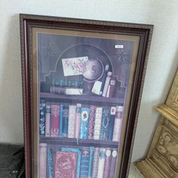Tall Bookshelf Painting