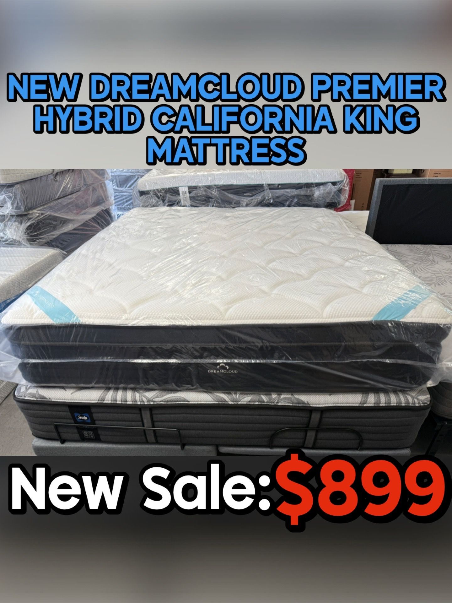 NEW DREAMCLOUD PREMIER HYBRID CALIFORNIA KING MATTRESS