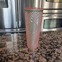 Starbucks Tumbler d2023 Summer Jewelede Pearl Pink Green Venti 24oz Cold Cup NWT