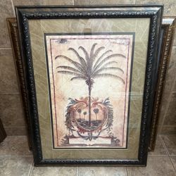 Framed Palm Tree Art
