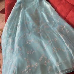 PRINCESS STYLE Blue Dress Prom Quinceanera Formal Size 13