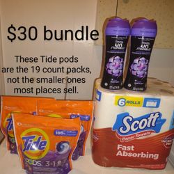 Tide Pods, Scott And Scent Beads Bundle $30