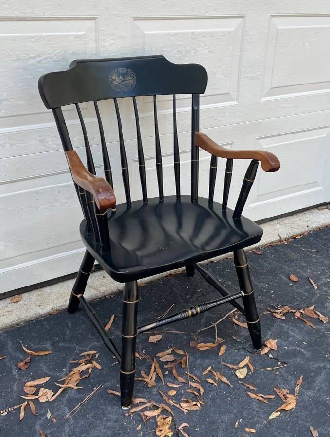 Vintage Wood Cherry Sigill Phillip Exoniensis Academy Captain Chair