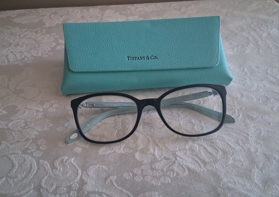 TIFFANY & CO EYEGLASSES TF21-B-51017 Black/Blue FULL RIM 53-17-140