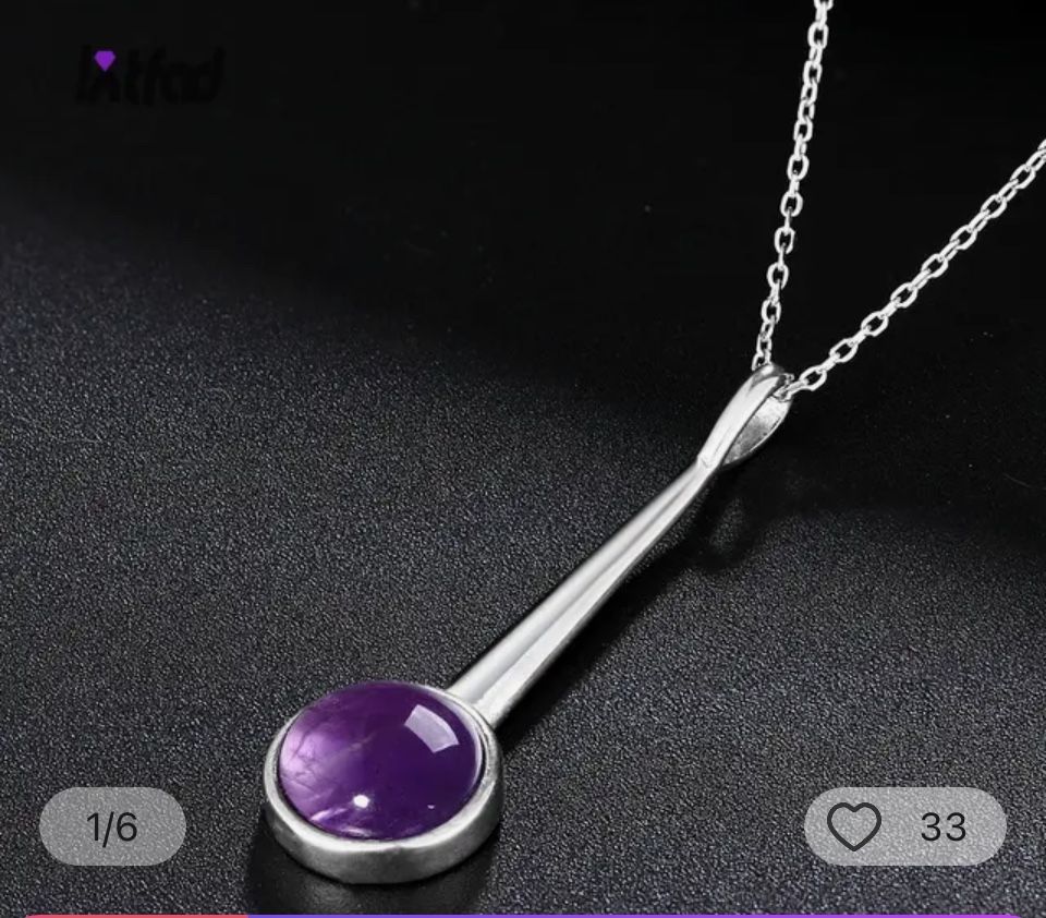 925 sterling silver, amethyst, pendant necklace [.aPEN41]