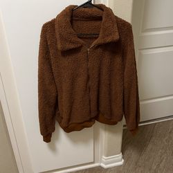 Brown Soft Fuzzy Jacket