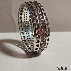 Pandora Authentic Brand New Hearts And Sparkles Ring  Size 7 