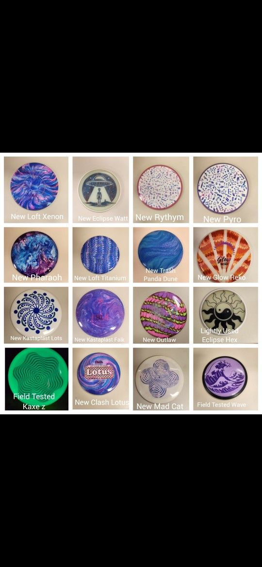 Dyed Disc Golf Discs, Message For Details Prices Vary
