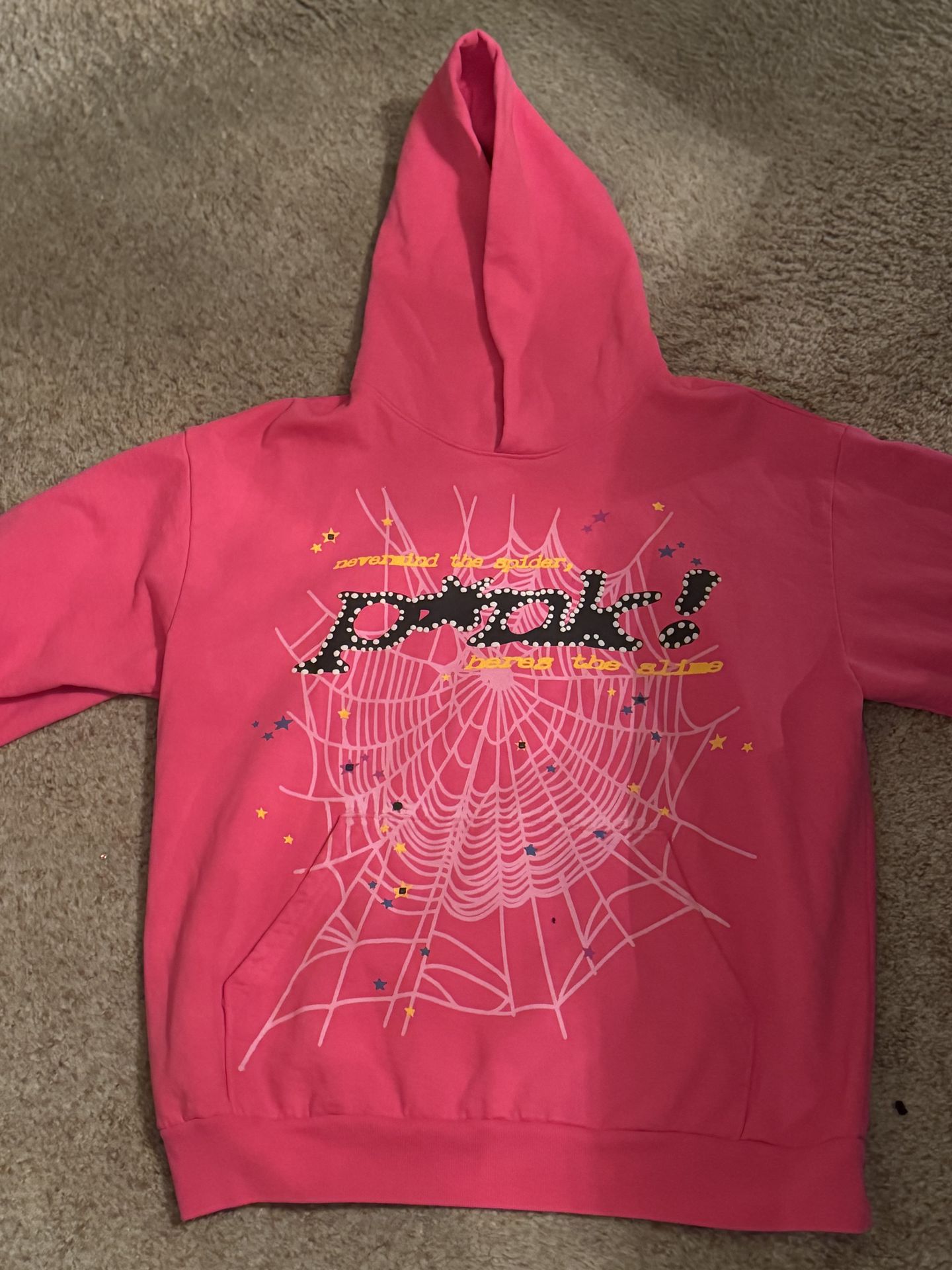 pink spider hoodie