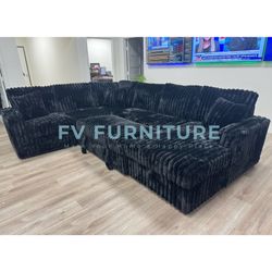 BRAND NEW! 3 MONTHLY PAYMENTS! OVERSIZED CORDUROY SECTIONAL! 