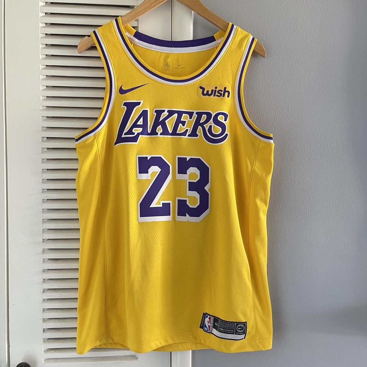 Nike Los Angeles Lakers Lebron James 23 Wish Patch Jersey