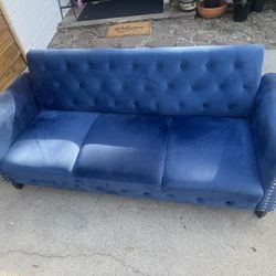 Velvet Blue Sofa ! 