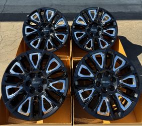 22” GMC Sierra Yukon Ultimate Denali OEM Wheels Gloss Black