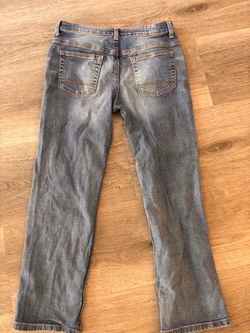 Medium Wash Straight Leg Denim Jeans