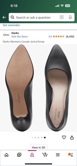 Never Worn** woman’s Clark’s Pumps Leather Low Heels