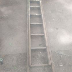 Vintage Wood Extension Ladder 