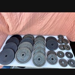Lot Of Vintage DP kg / lbs Diversified Products Standard Barbell Weights PAIRs Make Offer Make Offer