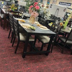 5pc Black Dinette Set